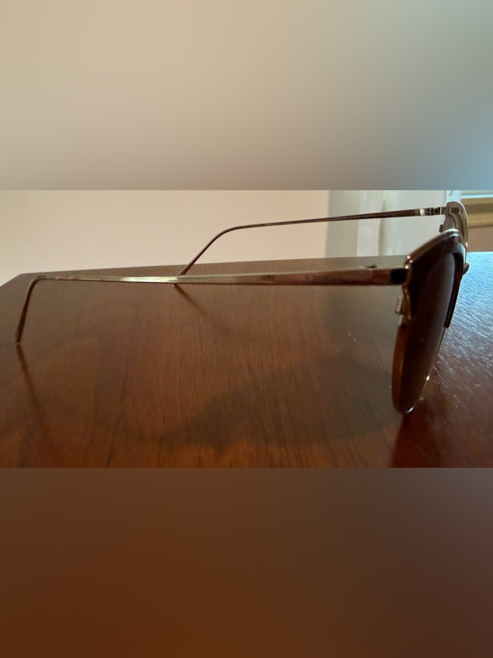 Prada Gold Frame Black Lens Women's Sunglasses - Picture 7 of 7